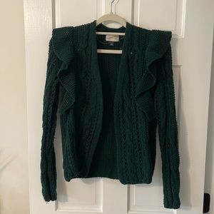 Green sweater cardigan